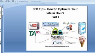 SEO Tips - How to Optimize Your Site in Hours Part I