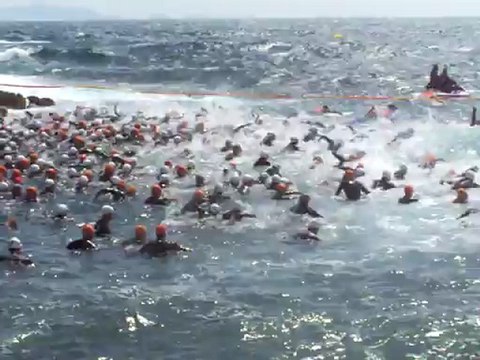 Départ triathlon Sausset les pins mai 2012