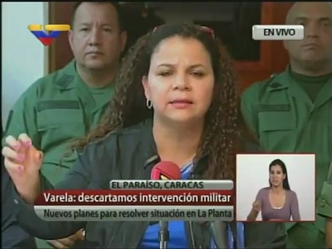 Ministra Varela desmiente posible intervención militar a La Planta