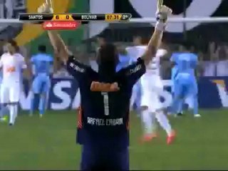 Santos 8 x 0 Bolivar 'Show de Neymar' Copa Libertadores 10/05/2012