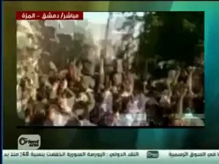 فري برس دمشق المزة تشييع رمزي للشهيد معاذ 10 5   2012 ج2 Damascus
