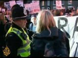 UK students protest against Dominique Strauss-Kahn