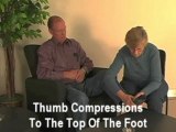 Thumb Compressions to Top of Foot Massage Technique - Massage Anytime, Anywhere DVD