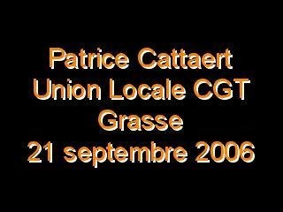 union locale CGT Grasse Patrick Cattaert