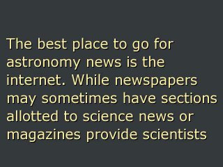 Keeping Up With The Latest Astronomy News