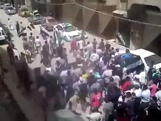 فري برس  ريف دمشق الهامة وصول مظاهرة الخابوري الى الساحة 11   5  2012 Damascus