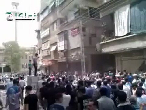 فري برس زملكا ريف دمشق ، مظاهرة حاشدة في جمعة نصر من الله وفتح قريب 11 5 2012 ج2 Damascus