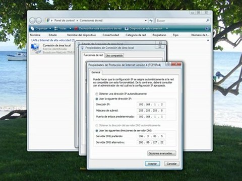 Configurar ip estatica y dinamica en windows vista.