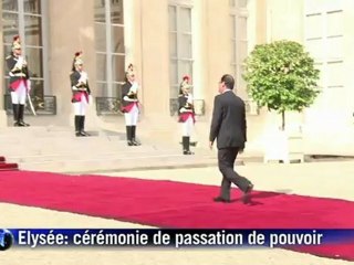 Hollande à l'Elysée pour la passation de pouvoir