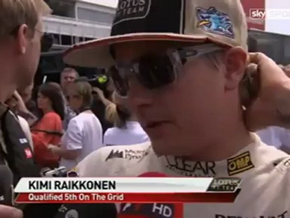 Spain 2012 Kimi Räikkönen Quali Interview