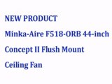 Minka-Aire F518-ORB 44-inch Concept II Flush Mount Ceiling Fan Oil Rubbed Bronze with Taupe Blades