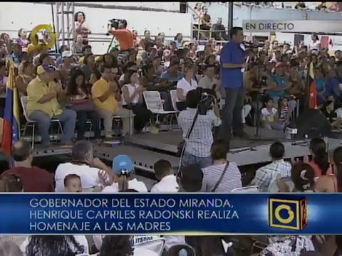 Capriles: Quiero que las madres vivan tranquilas gracias a la seguridad de sus hijos