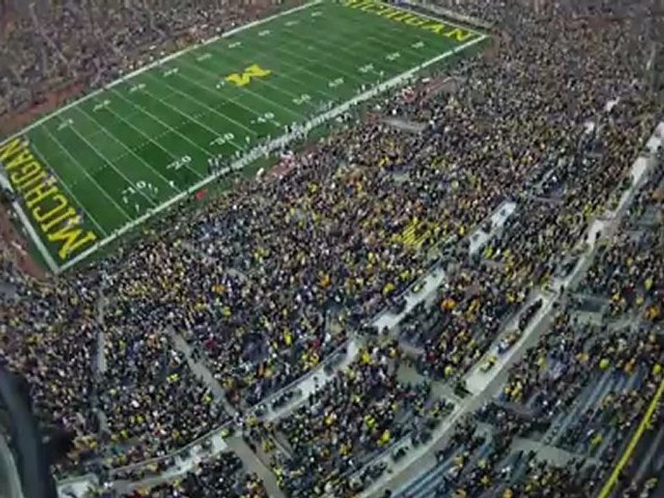 Wolverines flight at the Big House