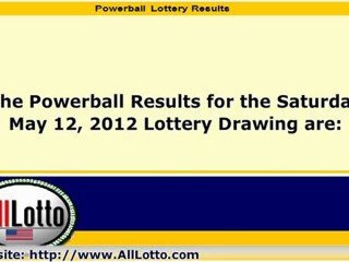 Powerball Lottery Drawing Results for May 12, 2012