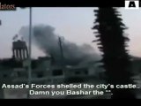 فري برس Syria  Talbiseh Assad Army shelling the city's castle  8 5 2012