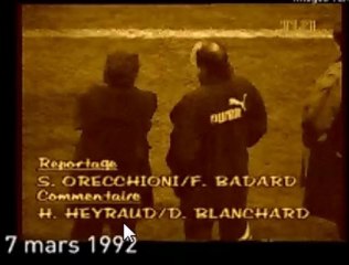 DERBY  ASSE 1- 2 OL  le 7 mars 1992