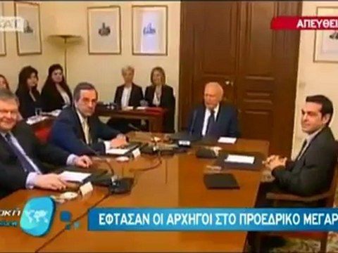 Οι πολιτικοί αρχηγοί στο Προεδρικό Μέγαρο
