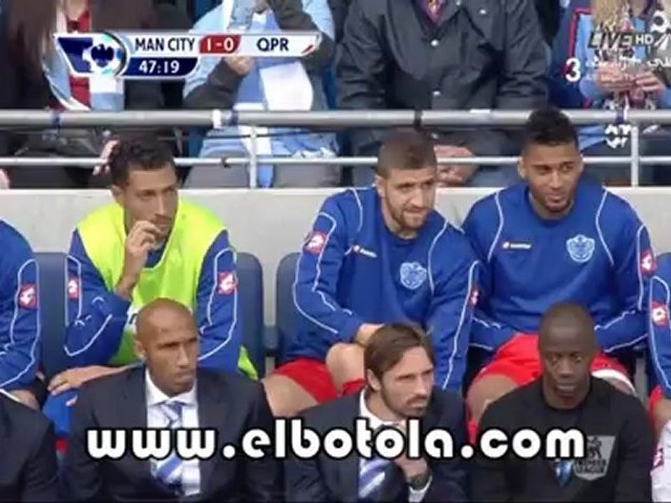 هدف كوينز بارك رينجرز الاول ضد المان سيتي