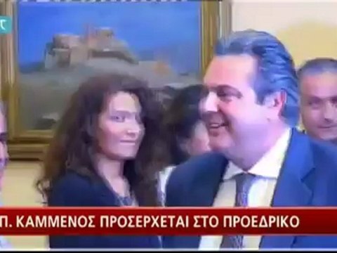 Είσοδος του Πάνου Καμμένου στο Προεδρικό Μέγαρο