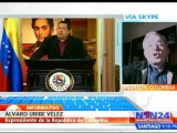 Expresidente Uribe explica a NTN24 las acusaciones contra Chávez enviadas desde su Twitter