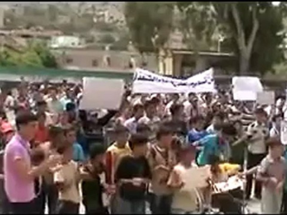 Syria فري برس إدلب جسر الشغور البشيرية مظاهرة حاشدو نصرة للمدن المنكوبة  الاحد 13 5 2012 Idlib