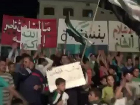 Syria فري برس ادلب بنش بالروح بالدم نفديك طرابلس الدم المسلم واحد 13 5 2012 ج2 Idlib
