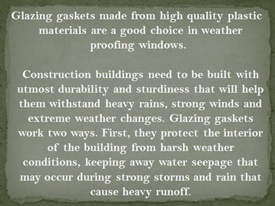 Glazing Gaskets for Windows Boost Construction Success