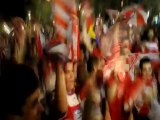 La aficiones del Rayo y el Granada se echan a la calle para festejar la permanencia