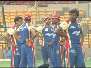 Bangalore in practice session ahead of its clash with Mumbai 14May