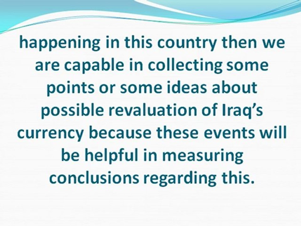 How Iraqi Dinar revalues