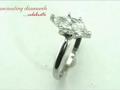 Marquise Cut Solitaire Tapered Engagement Diamond Ring In Prong Setting FDENR8050MQR