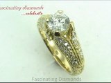 Round Cut Diamond Vintage Engagement Ring In Micropave Setting FDENR6254ROR