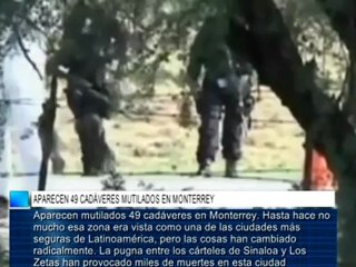 Aparecen 49 cadáveres mutilados en Monterrey
