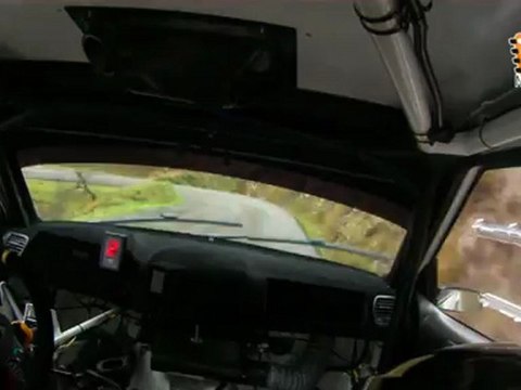 Cámara interior A.Hevia-A.Iglesias (Skoda Fabia S2000) rallye Villa de Llanes 2011