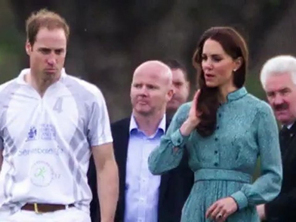 Die Prinzen William und Harry spielen Polo und Kate Middleton schaut in grünem Kleid zu