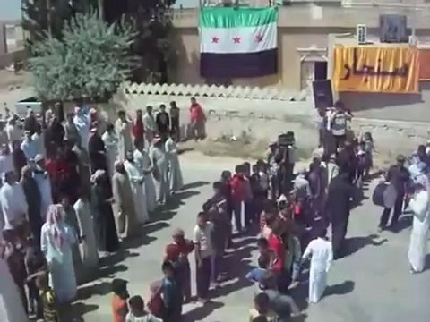 Syria فري برس ادلب مظاهرة ناحية سنجار14 5 2012 Idlib