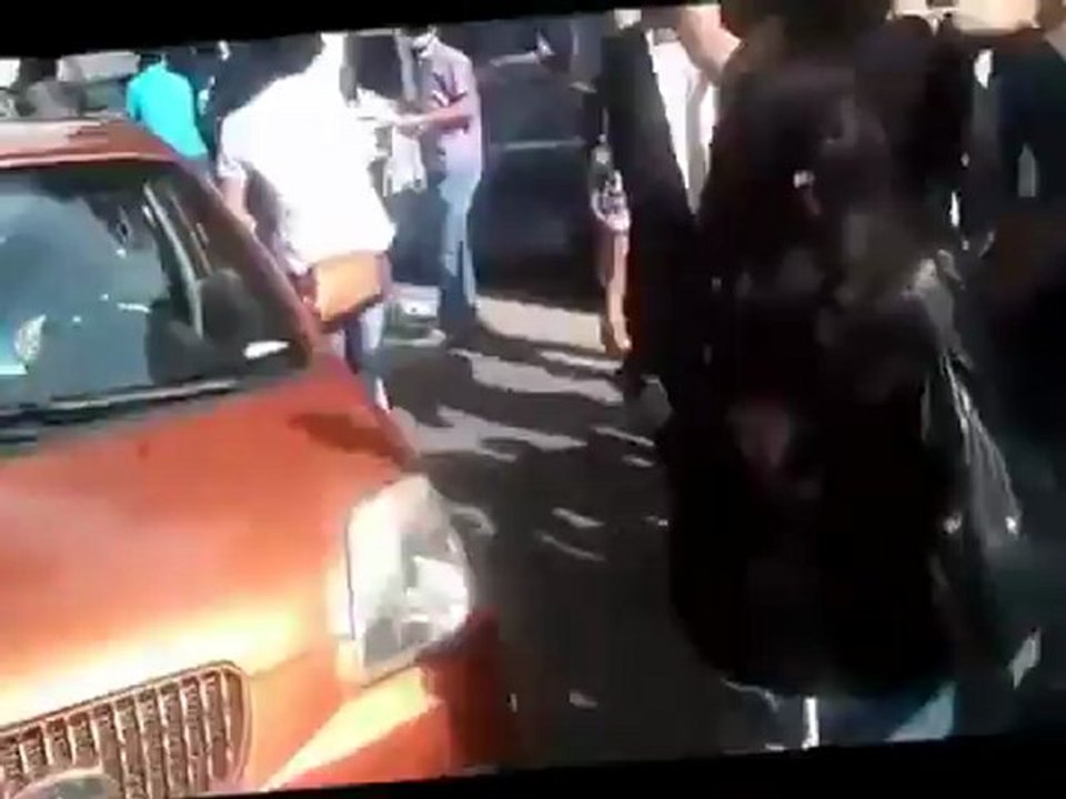 Syria فري برس  دمشق مظاهرة شارع خالد بن الوليد 14 5 2012 Damascus