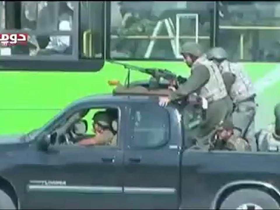 Syria فري برس  ريف دمشق دوما مميز  شبيحة المجرم والخائن بشار 14 5 2012 Damascus