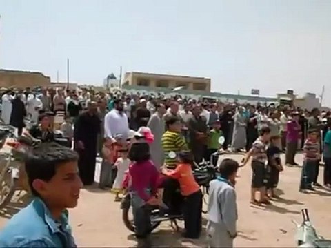Syria فري برس حماه المحتلة مظاهرة لأحرار التوبة وجبل شحشبو الأثنين 14 5 2012 Hama