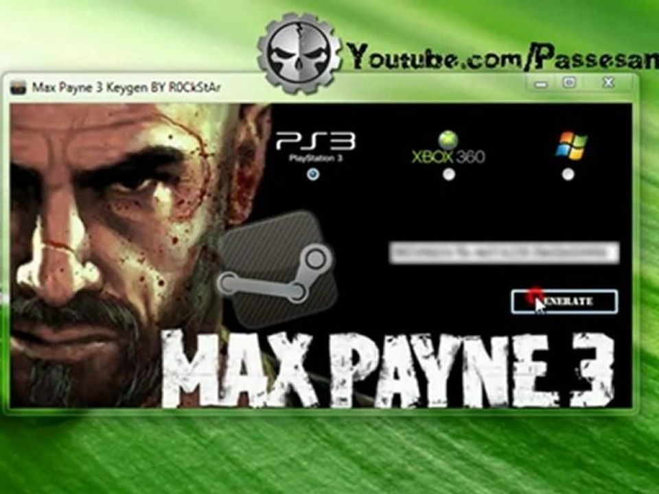 MAX PAYNE 3 Keygen For Steam,PS3 and Xbox 360 Working 100% [FREE Download]