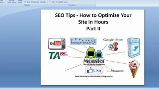 SEO Tips - How to Optimize Your Site in Hours Part II