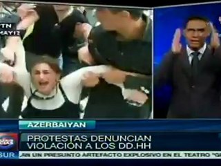 Protestas en Azerbaiyan denuncian violación a DD.HH.
