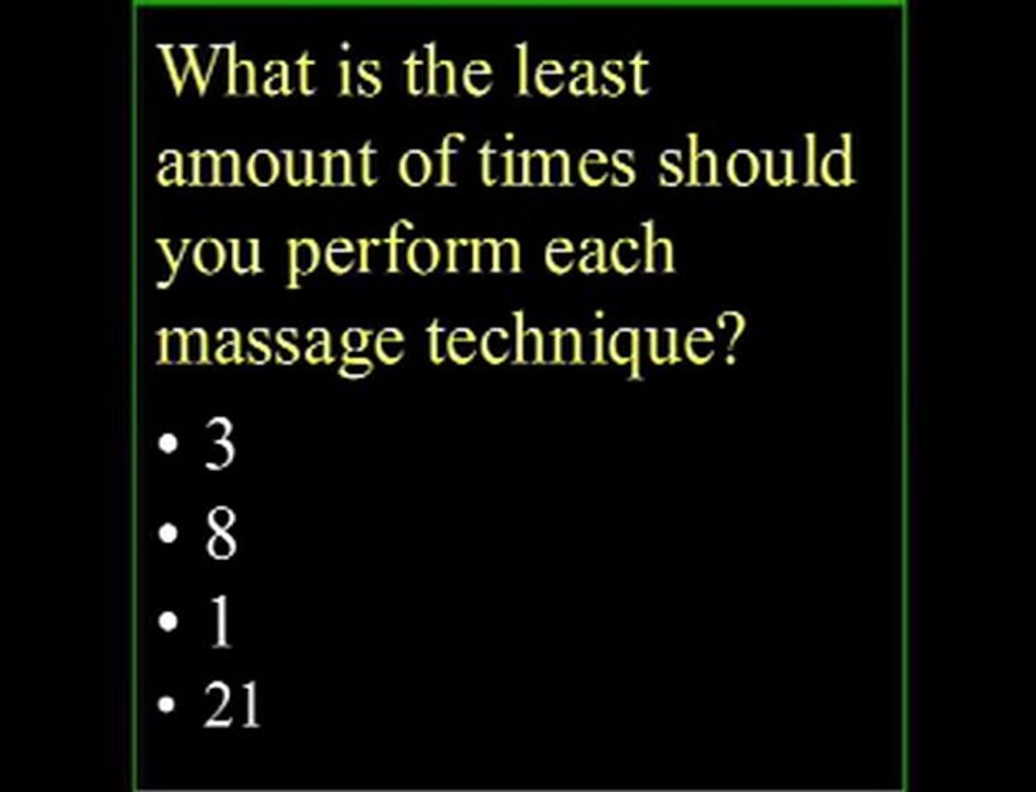 Massage Test Question #50