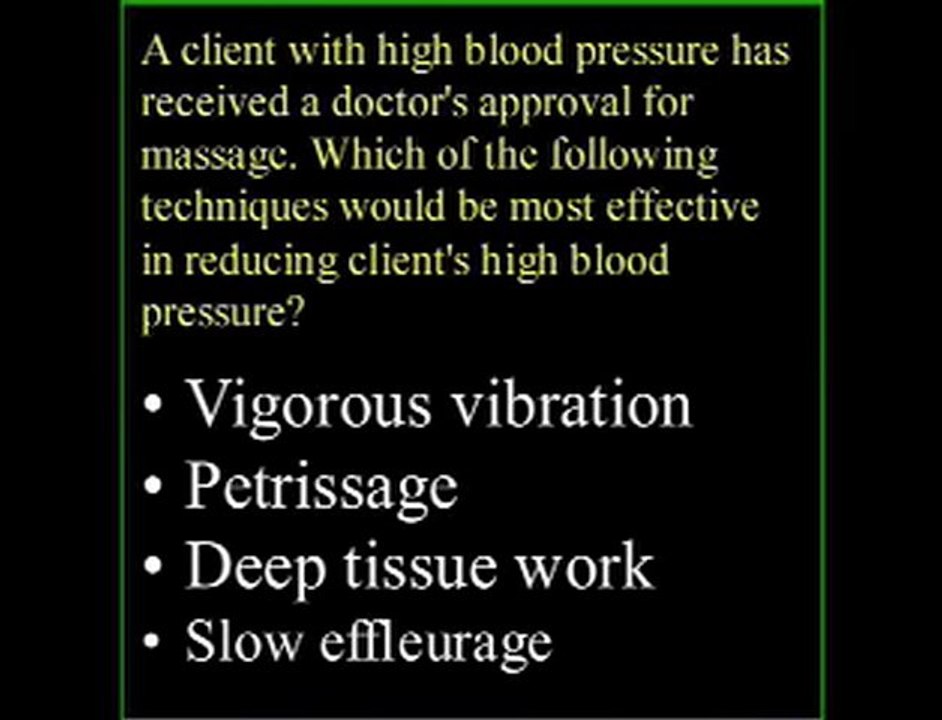 Massage Test Question #47
