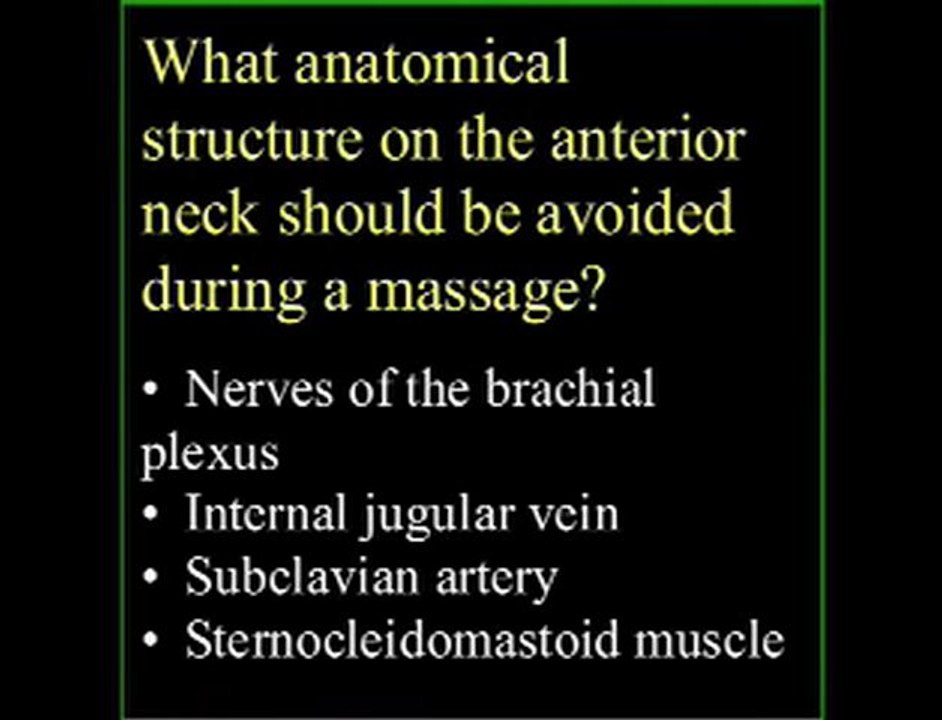 Massage Test Question #36
