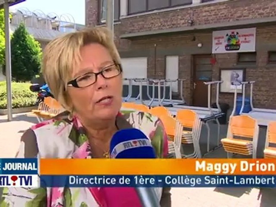 Le toit d'un collège a été détruit par le feu hier à Herstal. - Sujet par sujet - RTL Vidéos