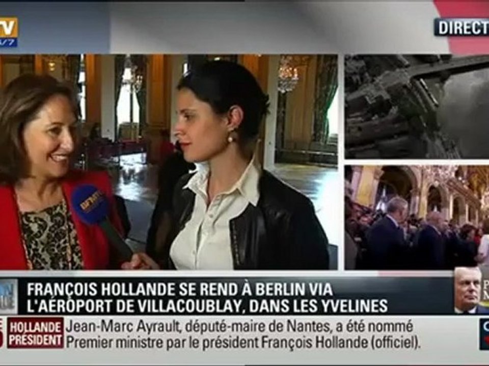 Ségolène Royal Très heureuse de la nomination de Jean-Marc Ayrault. Premier Ministre (ITW BFMTV)