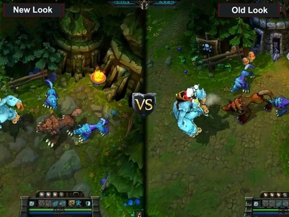 LoL old - LoL new, comparaison