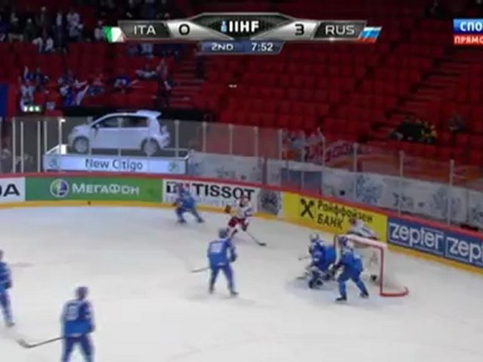 Hockey. 2012.05.14. IIHF World Championship 2012. Gpoup S. Italy - Russia. 2-nd period