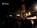 Syria فري برس ريف دمشق زملكا  مظاهرة مسائية رغم الحصار  بدنا تسليح الثوار15  5  2012 Damascus